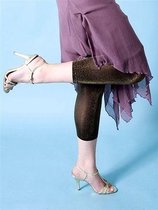 Bonnie Doon voetloze glitter panty maat XL zwart/goud