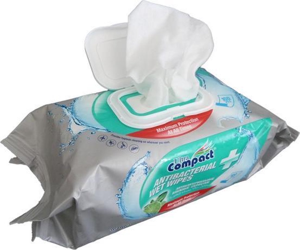 bol.com | Anti bacteriele ontsmettings natte doekjes pak a 100 stuks