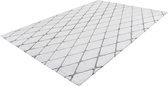 Kayoom Vivica 80 x 250 cm Vloerkleed Wit/Antraciet 225