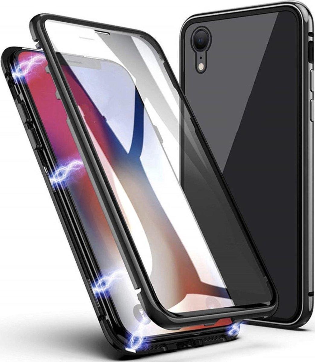 Geschikt voor Apple iPhone XR Backcover - Transparant Gehard Glas - Voor en achterkant