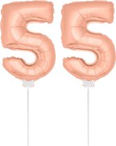 Folie Ballon Rosé Goud "55" 36CM