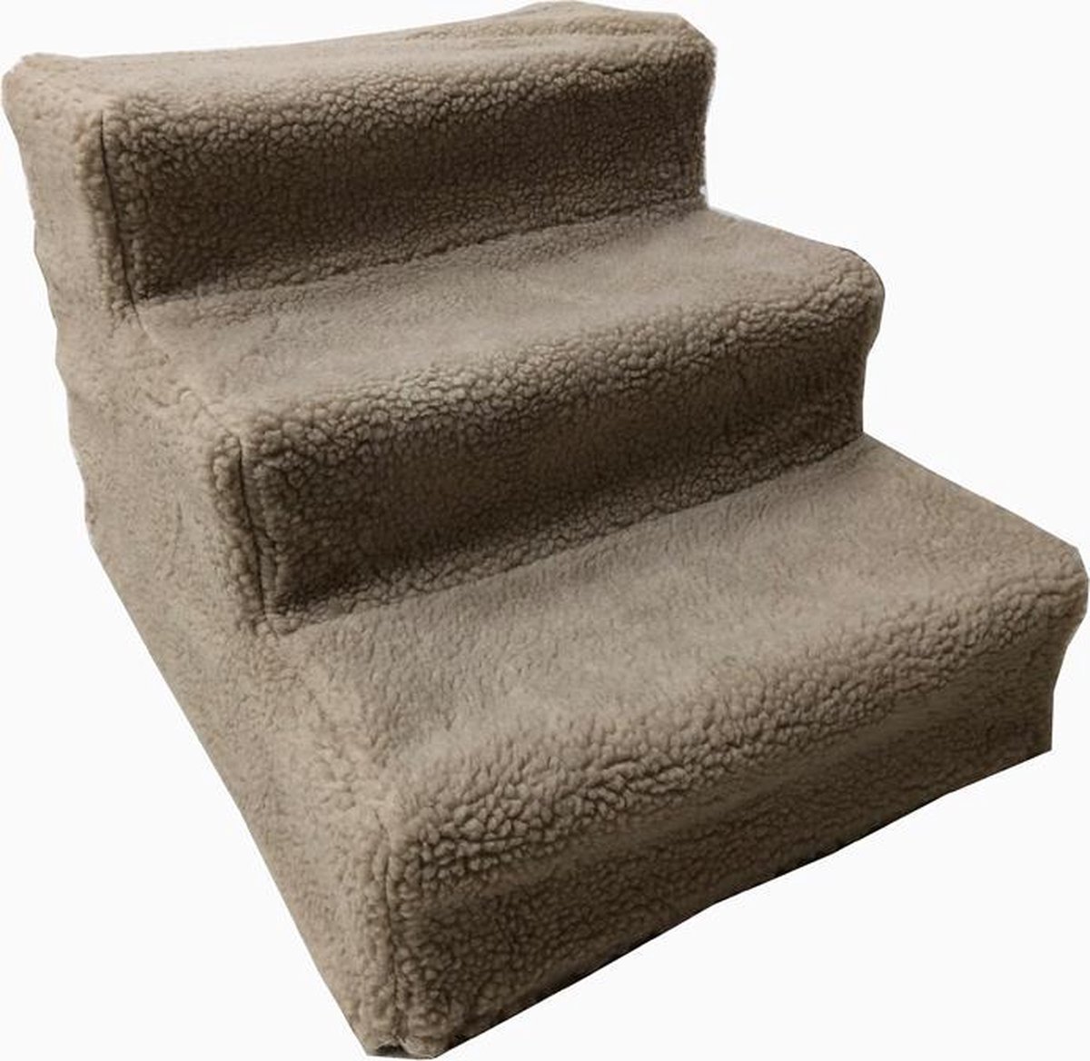 SPOCADO Albion Hundetreppe mit Plüschbezug 3-stufig grau