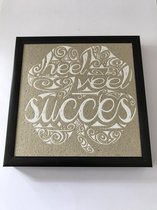 Fotolijst met tekst – Heel veel succes - 13 x 13 cm