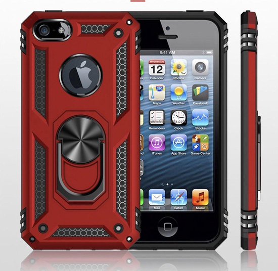 Apple iPhone 6 - Coque arrière magnétique pour iPhone 6s - Rouge - TPU -  Support... | bol.com