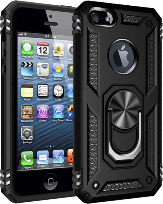 Zinloos Optimaal Landschap Apple iPhone 6 - iPhone 6s Back cover - Zwart - TPU - Magnetisch voor  autohouder -... | bol.com