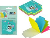 Stick'n Bladwijzer - Bookmark - sticky notes, 70x70mm, 4x25 neon index tabs