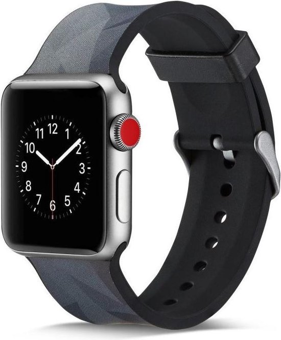Apple Watch 45MM / 44MM / 42MM Bandje Siliconen Triangles Print Blauw ...