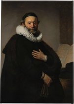 Schilderij - Johannes Uyttenbogaert Rembrandt Rijn Oude Meesters - Zwart - 30 X 20 Cm Johannes Uyttenbogaert | Rembrandt Van Rijn | 1633 | 20cm X 30cm | Canvas | Foto Op Canvas | O