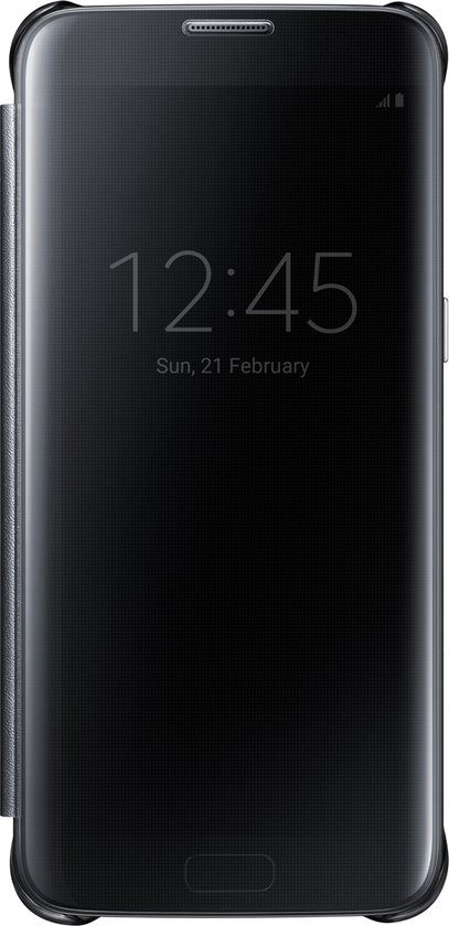 Samsung Clear View Cover voor Samsung Galaxy S7 Edge - Zwart | bol.com