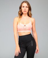 Marrald Padded Cross Sports Bra | Roze Sportbh Sportbeha BH - maat S