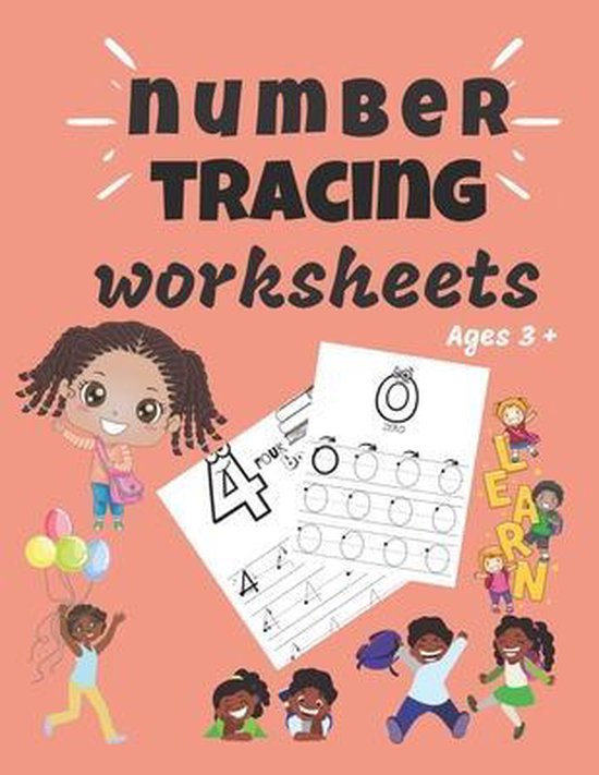 number tracing worksheets Ages 3+ - cover