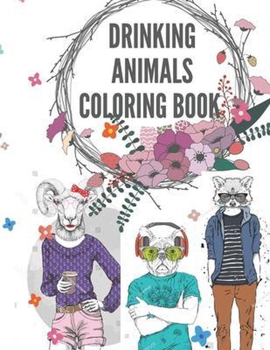 Drinking Animals Coloring Book, Alaazizi Publishing 9798640764253