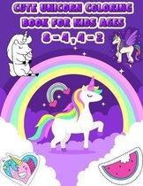 cute unicorn coloring book for kids ages 2 - 4, 4 - 8