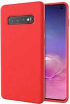 Samsung Galaxy S10 Hoesje - Siliconen Back Cover - Rood