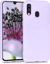 Samsung Galaxy A20E Hoesje - Siliconen Back Cover - Paars
