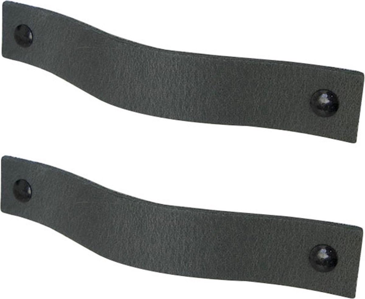 2x Leren handgrepen 'platte greep' - maat M (19 x 2,5 cm) - VINTAGE GREY - incl. 3 kleuren schroefjes (handgreepjes - leren grepen - greepjes - leren lusjes) (handgreepjes - leren grepen - greepjes - leren lusjes)
