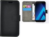 Wallet book style case hoesje voor Samsung Galaxy A3 (2017) - Effen Zwart
