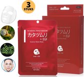 MITOMO Premium Snail & EGF Gezichtsmasker - Vermindert Stress,Rimpels,Acne,Puistjes en Huidveroudering - Gezichtsverzorging Masker - Face Mask Beauty - 3-Pack