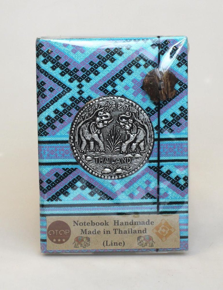 Notitieboek - Olifanten - Karton - Meerkleurig - 16x11x2 cm - Indonesie - Sawa Hasa - Fairtrade