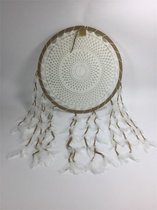 Magnifique attrape-rêves fait main dans le style Ibiza 50 cm de diamètre