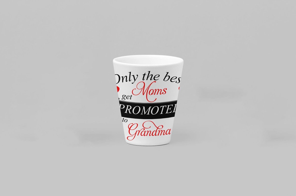 Passie voor stickers Witte koffie mok / beker / Latte met tekst: Only the best moms get promoted to grandma