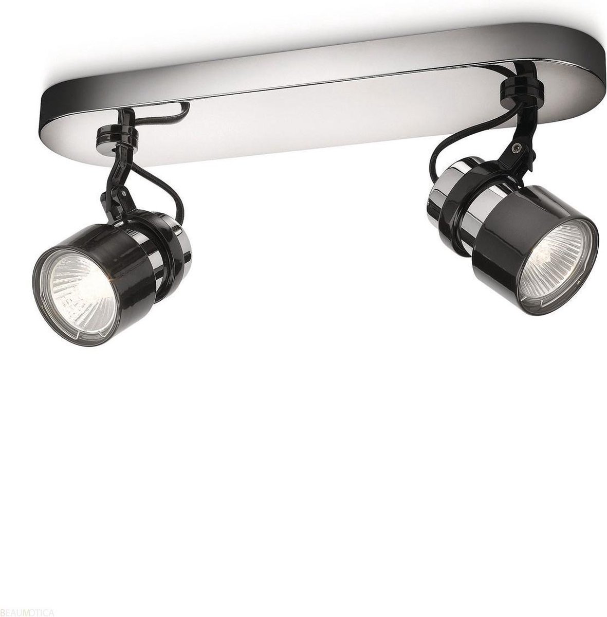 Philips - MyLiving Finish - Spotlamp - 2 spots - GU10 - LED - Chroom