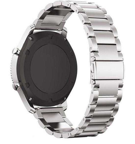 Metaal schakel bandje zilver geschikt voor Samsung Gear S3 & Galaxy Watch 46mm - SmartphoneClip