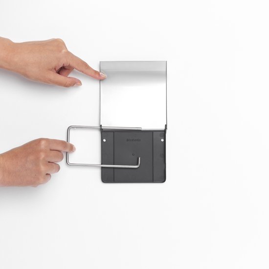 Brabantia ReNew porte-rouleau papier toilette - Matt Steel