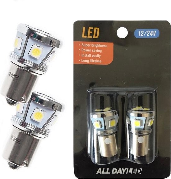 H4 LED lampen set 12/24 Volt wit - voor 12 en 24 volt gebruik