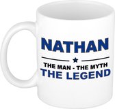 Nathan The man, The myth the legend cadeau koffie mok / thee beker 300 ml