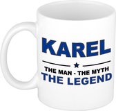 Karel The man, The myth the legend cadeau koffie mok / thee beker 300 ml