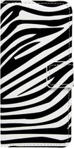 ADEL Kunstleren Book Case Portemonnee Pasjes Hoesje Geschikt voor Samsung Galaxy A3 (2015) - Zebra