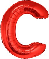 Grote folie ballon letter C Rood