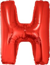 Grote folie ballon letter H Rood