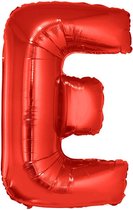 Grote folie ballon letter E Rood