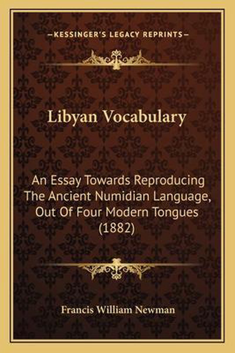 Libyan Vocabulary van Francis William Newman