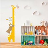 Muursticker Kinderkamer & Babykamer - Wanddecoratie met dieren : Giraffe - beer - vogel - vlinder- Groeimeter - Comfykids