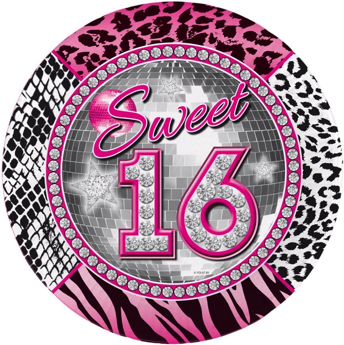 Sweet 16 Borden - 8 stuks