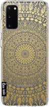 Casetastic Samsung Galaxy S20 4G/5G Hoesje - Softcover Hoesje met Design - Gold Mandala Print