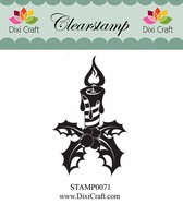 Dixi Craft Stamp0071 clearstamp kerstkaars - kaars - 1 stempel kerstmis 7,3 x 4,5 cm