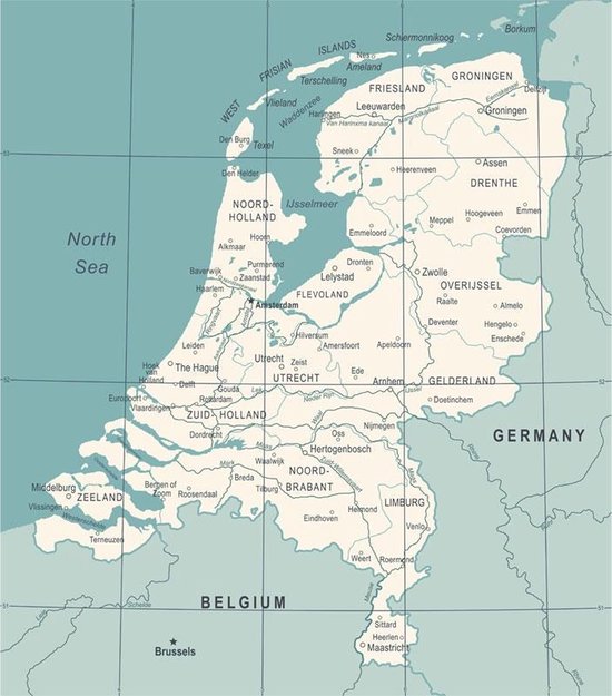 Carte du monde sur toile des Pays-Bas | bol.com