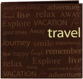 Pioneer: Travel Text Faux Suede Post Bound Album 12"X12"