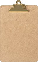 LPC  Klembord - clipboard - hout/mdf/hardboard - A5 -75 mm butterfly klem goud