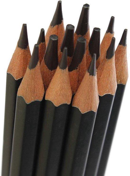 Gros plan des pointes taillées de crayons noirs.