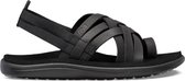 Teva Voya Strappy Leather Dames Wandelsandalen - Zwart - Maat 41