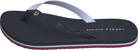 Bemiddelaar software Gedrag Tommy Hilfiger Slippers - Maat 37 - Vrouwen - donker blauw/ licht blauw/  rood | bol.com