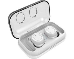 DrPhone GearX8 – Draadloze Earbuds met oplaadcase – Bluetooth 5.0 – IPX5 Waterdicht – Wit