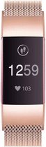 Shop4 - Fitbit Charge 2 Bandje - Small Metaal Rosé goud