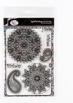 Craft Buddy Crystal Art stamps Mandala Magic A5 clear stamp set CCST3