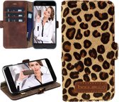 Bouletta - Lederen iPhone SE (2020) - BookCase hoesje - Furry Leopard